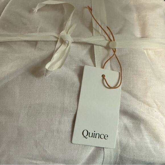 Quince European Linen Room Darkening Curtain Panel Vintage Blush 48” x 96” - Picture 7 of 8